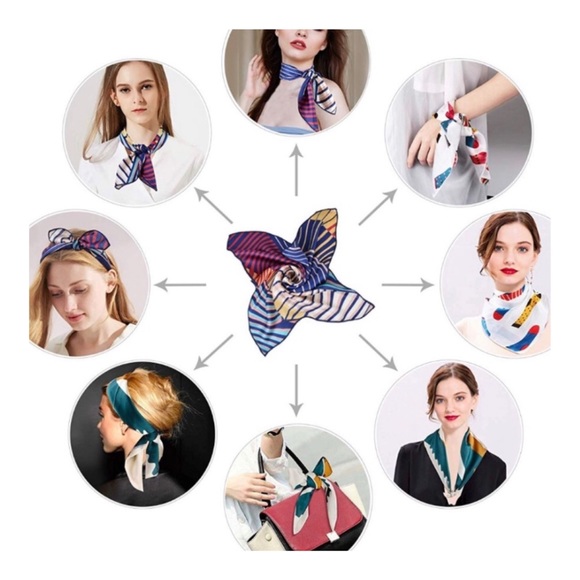 2/$24 Red Hearts Hair / Neck / Purse Scarf - Picture 5 of 5